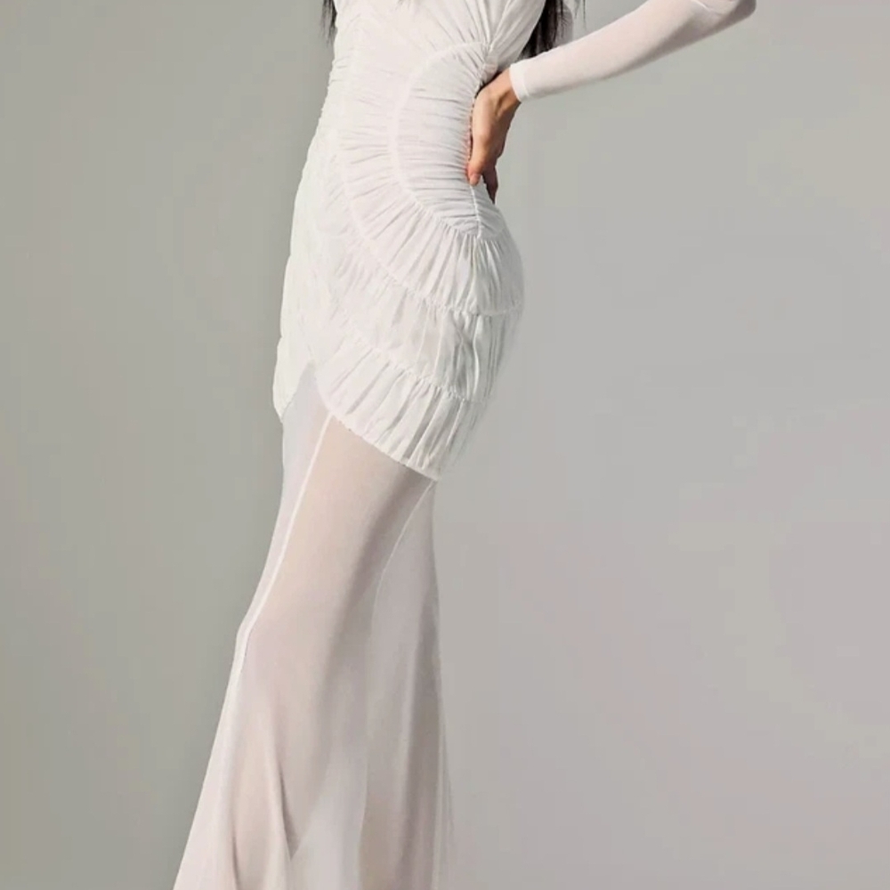 Anthropologie Maxi Dress. Misha Ivory Talitha Evening. Sz Small NWT. - Picture 13 of 16